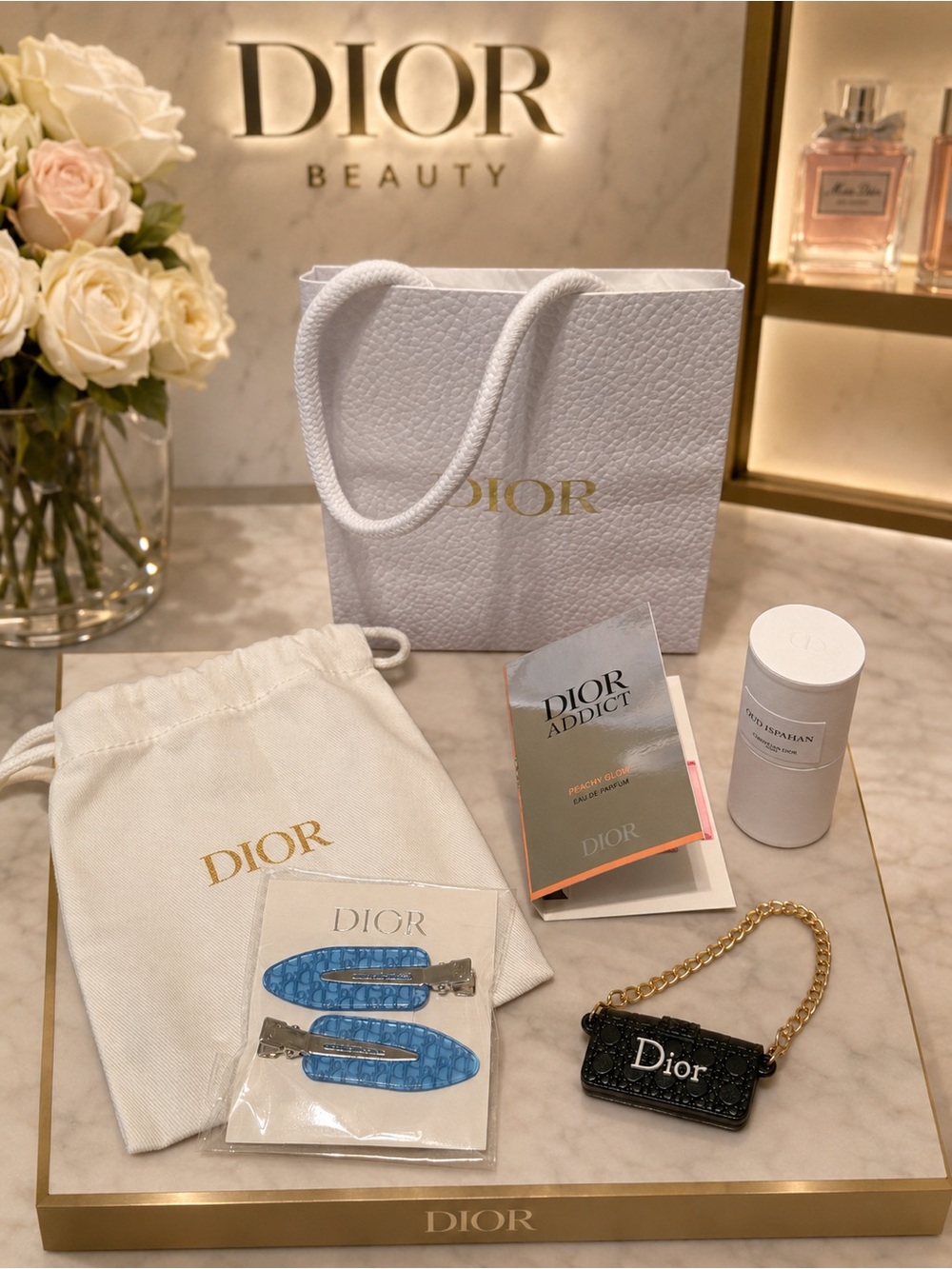 Dior Beauty Blue Barrettes and Samples